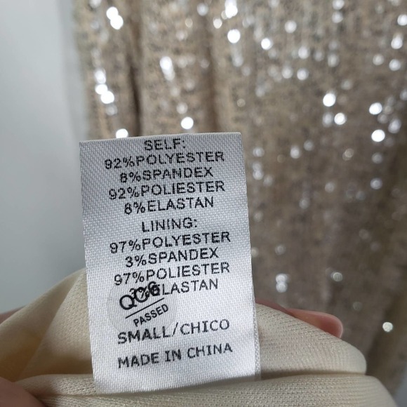 NEW Style Rack Strappy Sequin Dress S Beige Champagne Sparkle Midi Maxi NWT‎ - Picture 8 of 8